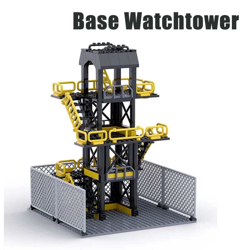 WW2 軍事基地監視塔武器ガードセンチネルタワーキャンプモデル DIY シーンアクセサリー少年ビルディングブロックおもちゃギフト