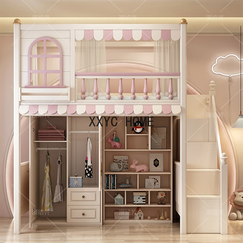 Luxury Children Beds Princess Storage Multifunctional Baby Children Beds Bedroom Camas Infantiles Kids Bed Set Furniture BL50CB