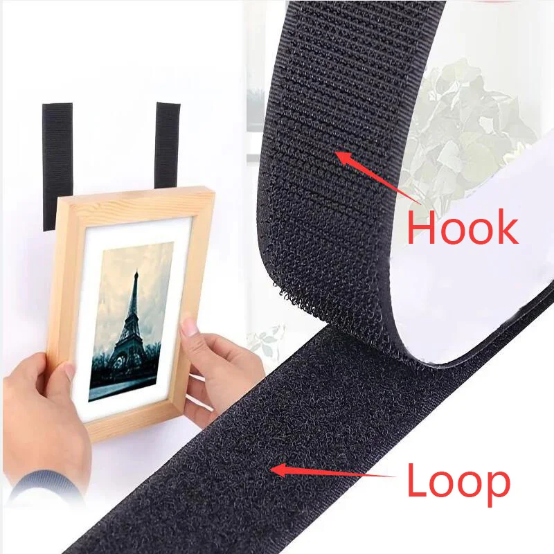 شريط خطاف وحلقة قوي ذاتي اللصق مقاس 30 مم - قفل ملصق من النايلون، أشرطة يدوية ذاتية الصنع (خيارات 1/2/3/5/10/25 م)