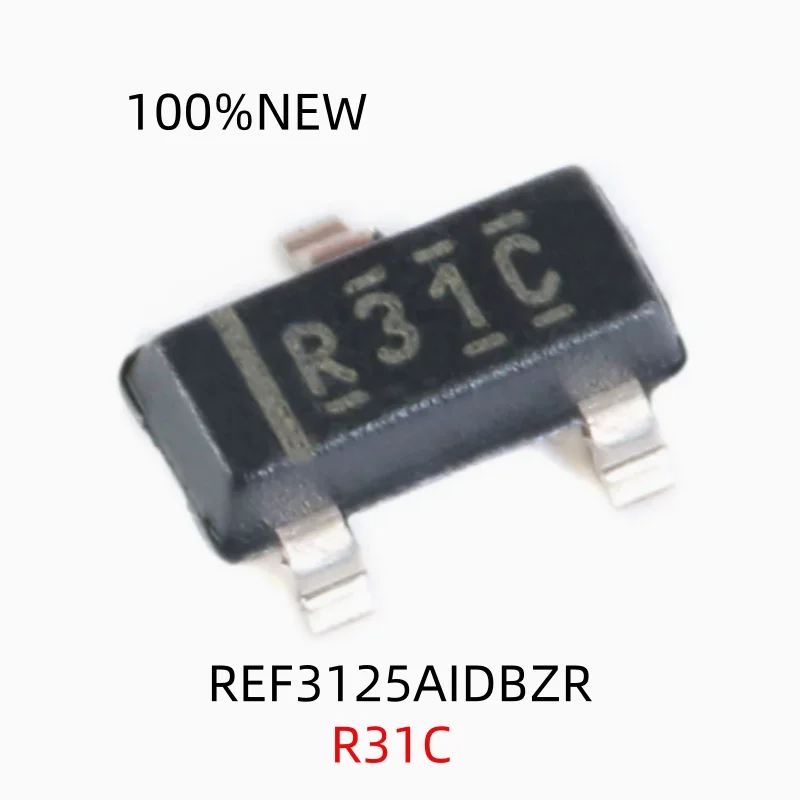 (10 Pieces) 100% New Ref3125Aidbzr Silk Screen R31C Package Sot-23 20Ppm/ ℃   100Ua Series Voltage Reference Chip Ic