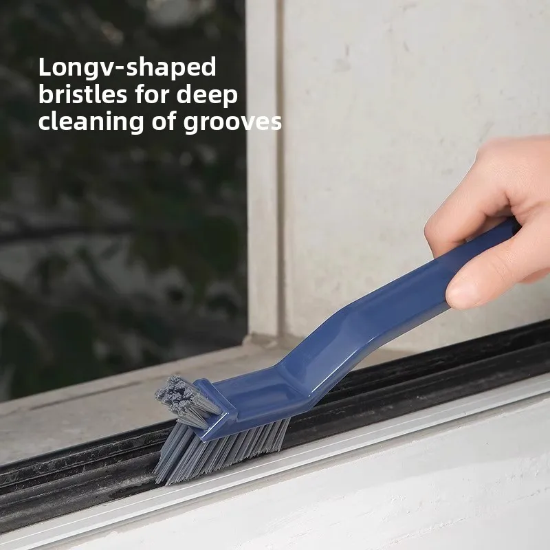 Hard Bristle Crevice Cleaning Brush Corner Scrubber for Bathroom Tile Floor Kitchen Sink Grout Gap Cleaner