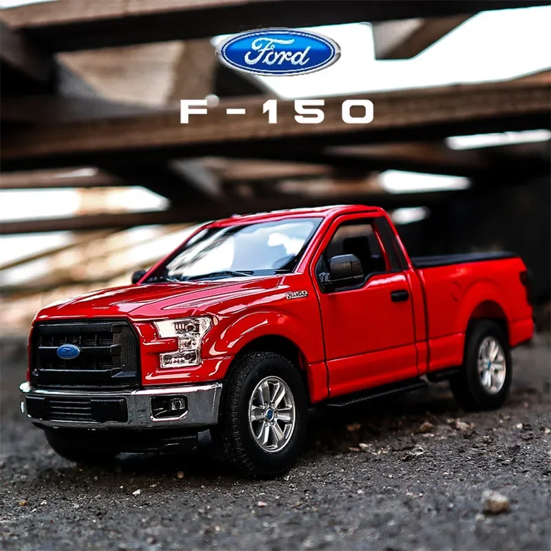 

1:24 Ford F-150 Regular Cab Pickup 2015 Alloy Car Model Diecasts Metal Toy Off-road Vehicles Car Model Simulation Childrens Gift