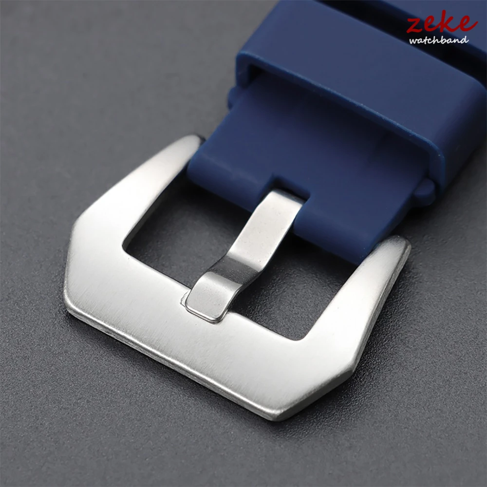 Sports 20mm 22mm 24mm 26mm Silicone Watch Bands Soft Comfortable Rubber Watch Strap for Panerai Blue Black Bracelets Accessories
