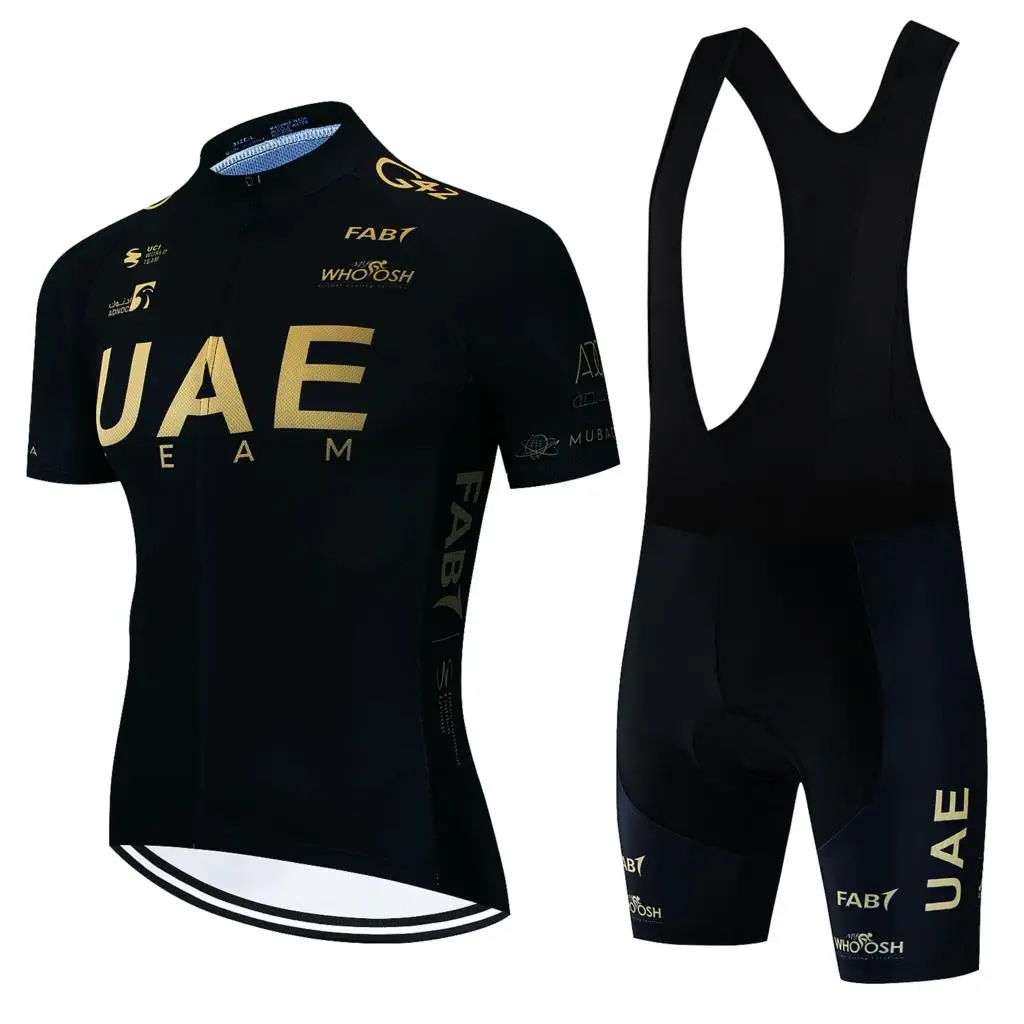 2024 NEW UAE Summer Cycling Jersey Set Breathable Cycling Clothing MTB Clothes Bicycle Bib Pants Bike Race Sportswear