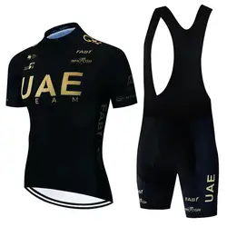 2024 Nieuwe Uae Zomer Wielertrui Set Ademende Fietskleding Mtb Kleding Fiets Slabbetje Broek Fietsrace Sportkleding