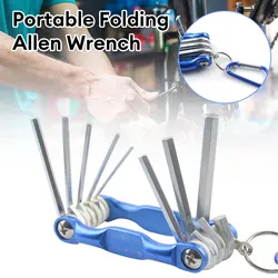 Folding Portable Hexagonal Wrench Set Metal Metric Chave Torx Allen Key Hex Screwdriver Wrenches Hand Tool Llave Hexagon Spanner