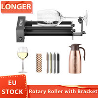 Longer Laser Engraver Y-Axis Rotary Roller with Bracket, 360 °   Rotation, Adjustable 6-300mm Diameters