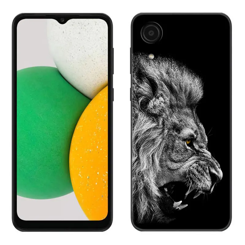 Lion Alpha Male Cub Black Phone Case For Samsung Galaxy A01 A03 Core A04 A10 E A02 A05 A20 A21 A30 A50 S A6 A8 Plus A7 A9 2018