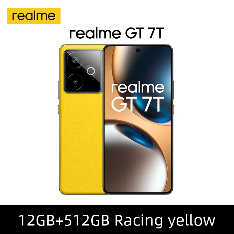 Globale versie realme GT 7T 5G Smartphone Dimensity 8400-MAX 6,8'' 120Hz scherm 7000mAh 120W SUPERVOOC opladen Camera 50MP