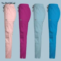 Pantalones quirúrgicos de laboratorio de Color sólido, uniforme de médico y enfermera Unisex, pantalones de trabajo, accesorios de enfermera, pantalones de médico