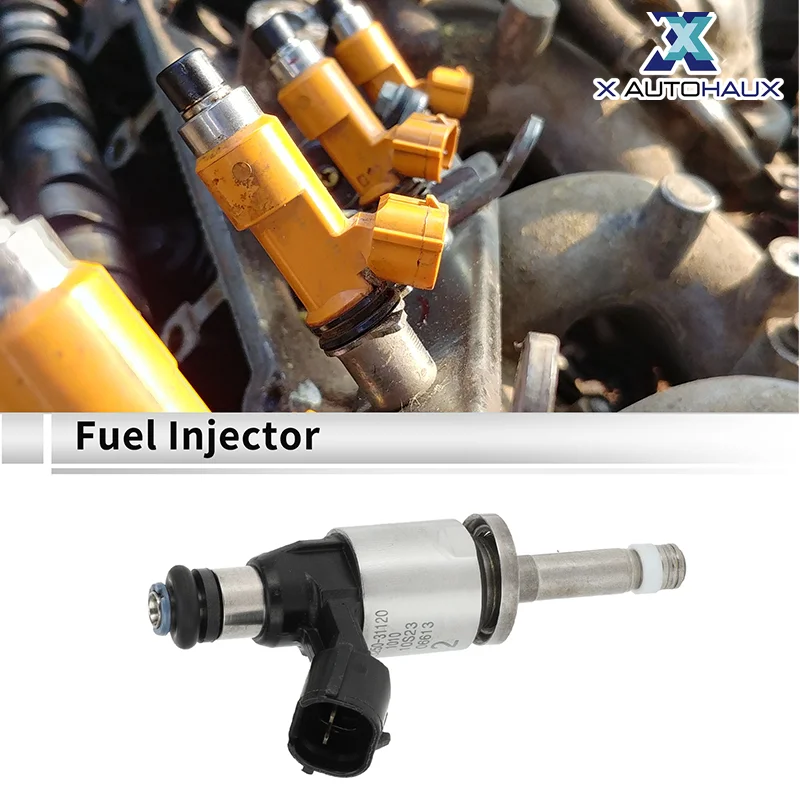 X Autohaux Car Fuel Injector for Toyota Highlander Crown 2.0T 5AR 8AR 1Pc Black Silver Plastic Metal 2 Pin Vehicle Fuel Injector