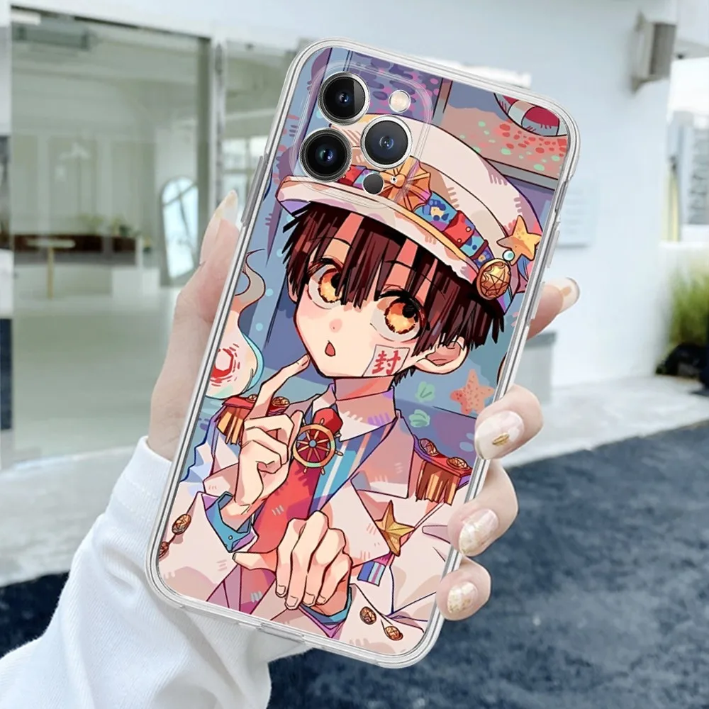 T-Toilet-bounds H-Hanako-kun Phone Case For iPhone 15 14 13 12 Mini 11 Pro XS Max X XR SE 6 7 8 Plus Soft Silicone Cover