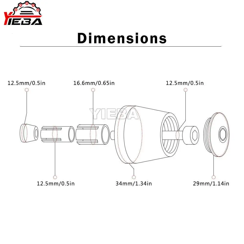 Capuchon d\'extrémité de poignée de guidon de moto, bouchon coulissant anti-vibration, Honda CBF 500 600 600S 1000 CBFfemale CBF1000 CBF500 CB600S