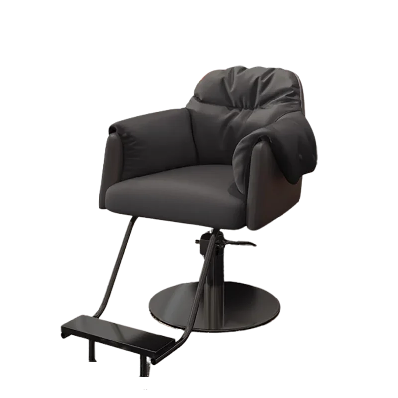 Simple Black Barber Chair Glamour Fashionable Professional Comfy Hairdressing Chair Modern Elegant Silla De Barbería Furniture