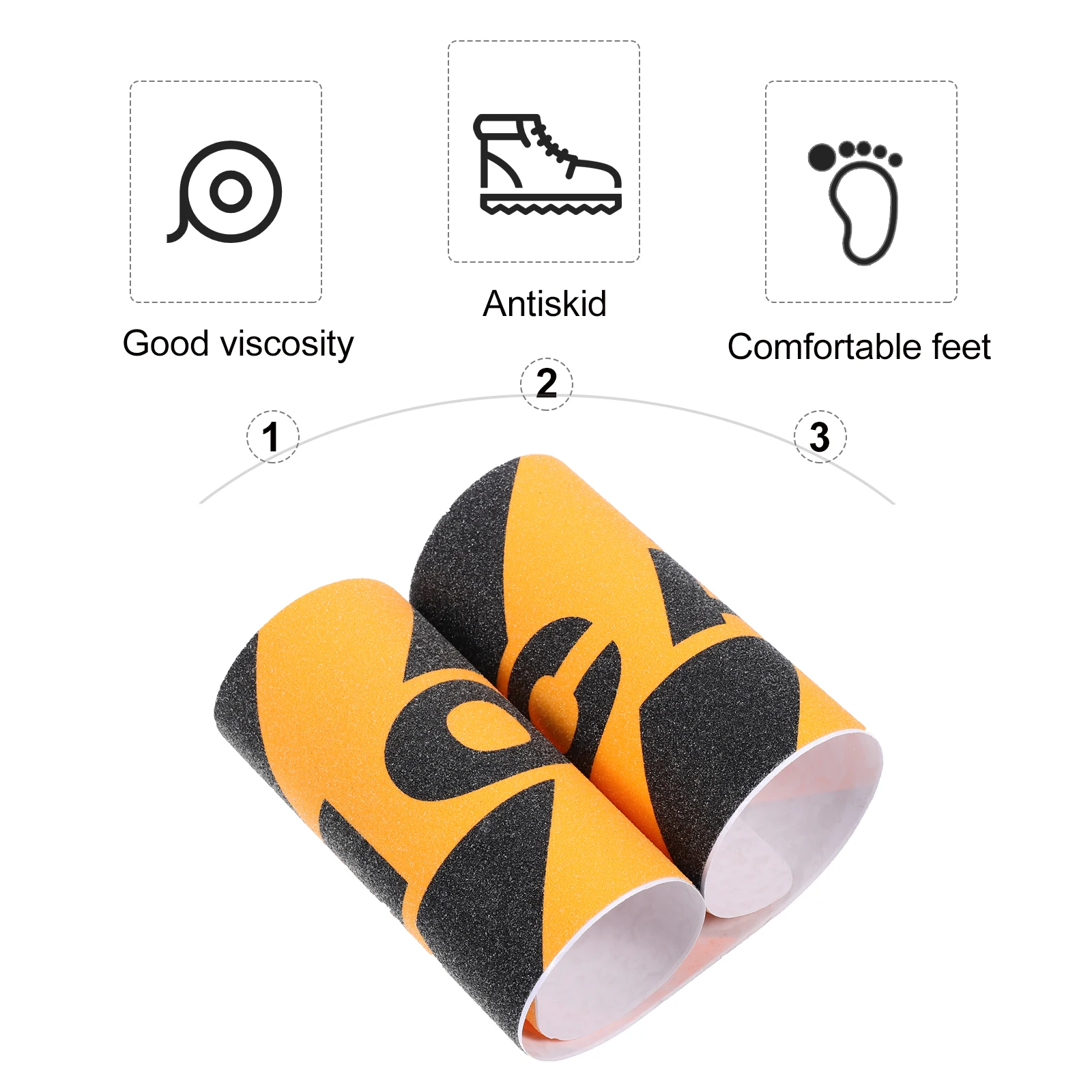 

4 Pcs The Sign Non-slip Stickers Work Caution Tape Scene Pet Strips Anti Skid Step