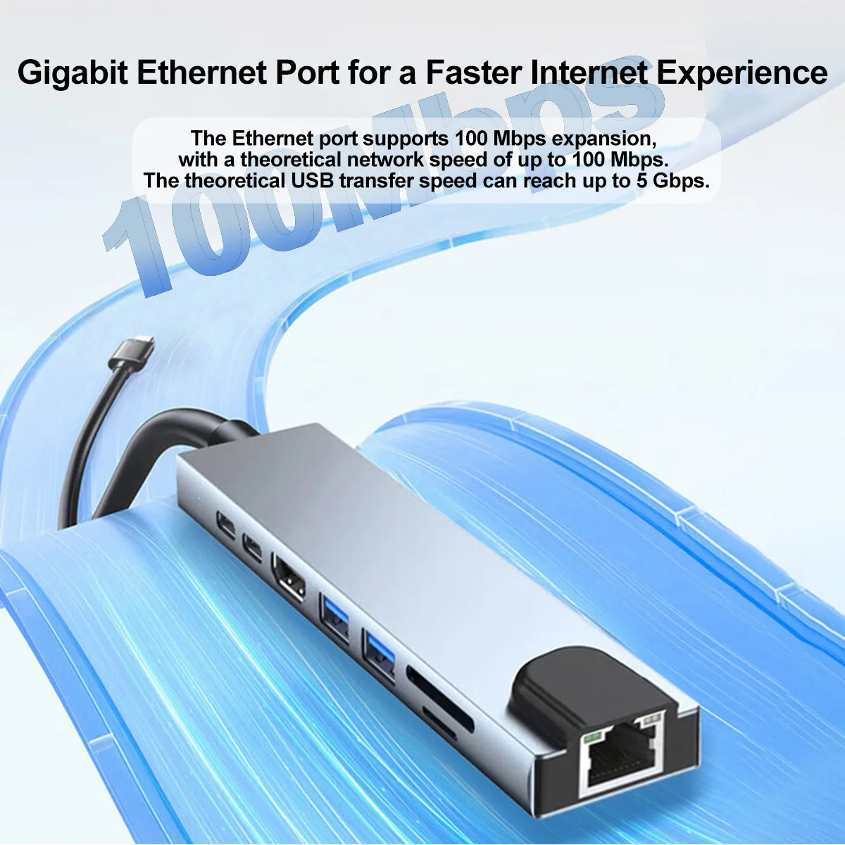 Usb C Hub Docking Station With Hdmi And Rj45 For Laptop Macbook_voghion.com