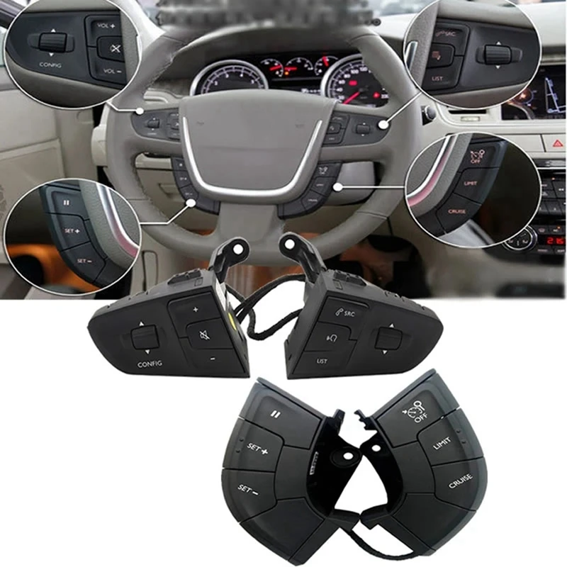 9677976377 Car Steering Wheel Multifunction Switch For Peugeot 508/508SW Cruise Control/Volume Control Switch