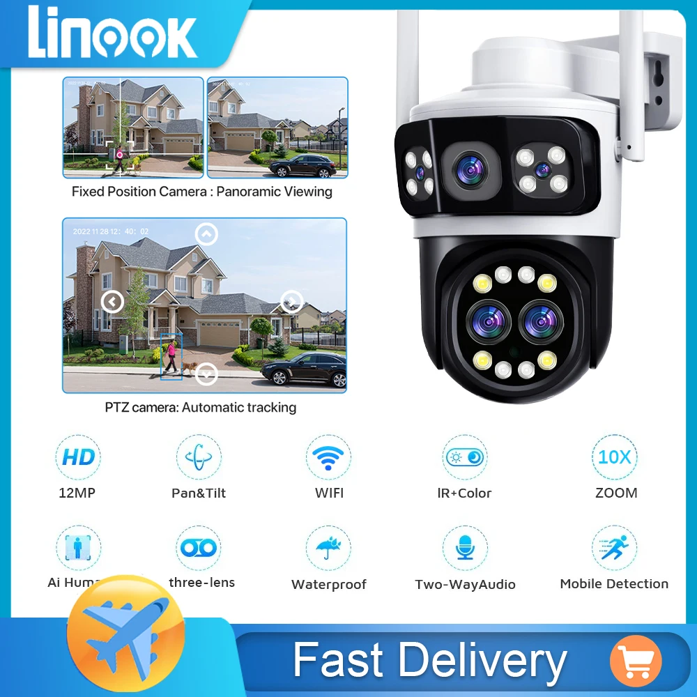 

Linook YOOSEE 12MP 10x optical zoom waterproof,CCTV outdoor wireless,WIFI security camera,pan tilt 360,IP camera,motion tracking