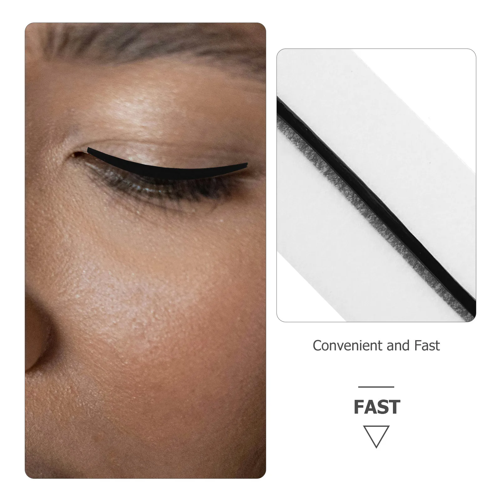 40 قطعة 5D شرائط رمش ذاتية اللصق لا حاجة للغراء شريط كحل أسود للارتداء اليومي مريح يناسب جميع أشكال العين #4