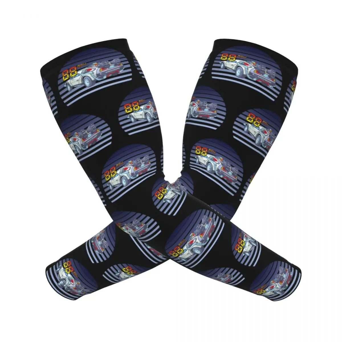 DeLorean Назад в будущее Рукава Мужчины Женщины Защита от солнца и ультрафиолета Татуировки Прикрытие Спорт Охлаждение Велоспорт