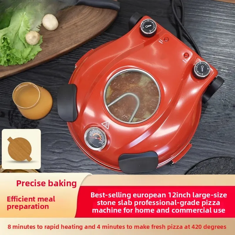 Pizza Maker Dual Electric Heating 450℃ Commercial 12-inch Electric Oven Makes Neapolitan Pizza in 3 Minutes and 30 Seconds