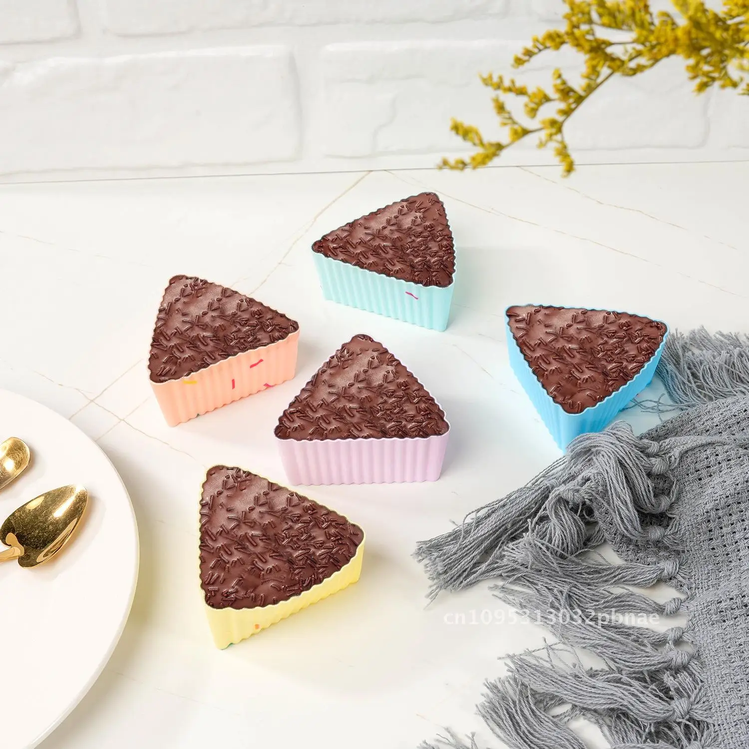 New 20 Pack Silicone Mafin Cup Small Cake Cup Baking Mold White Jelly Pudding Mold