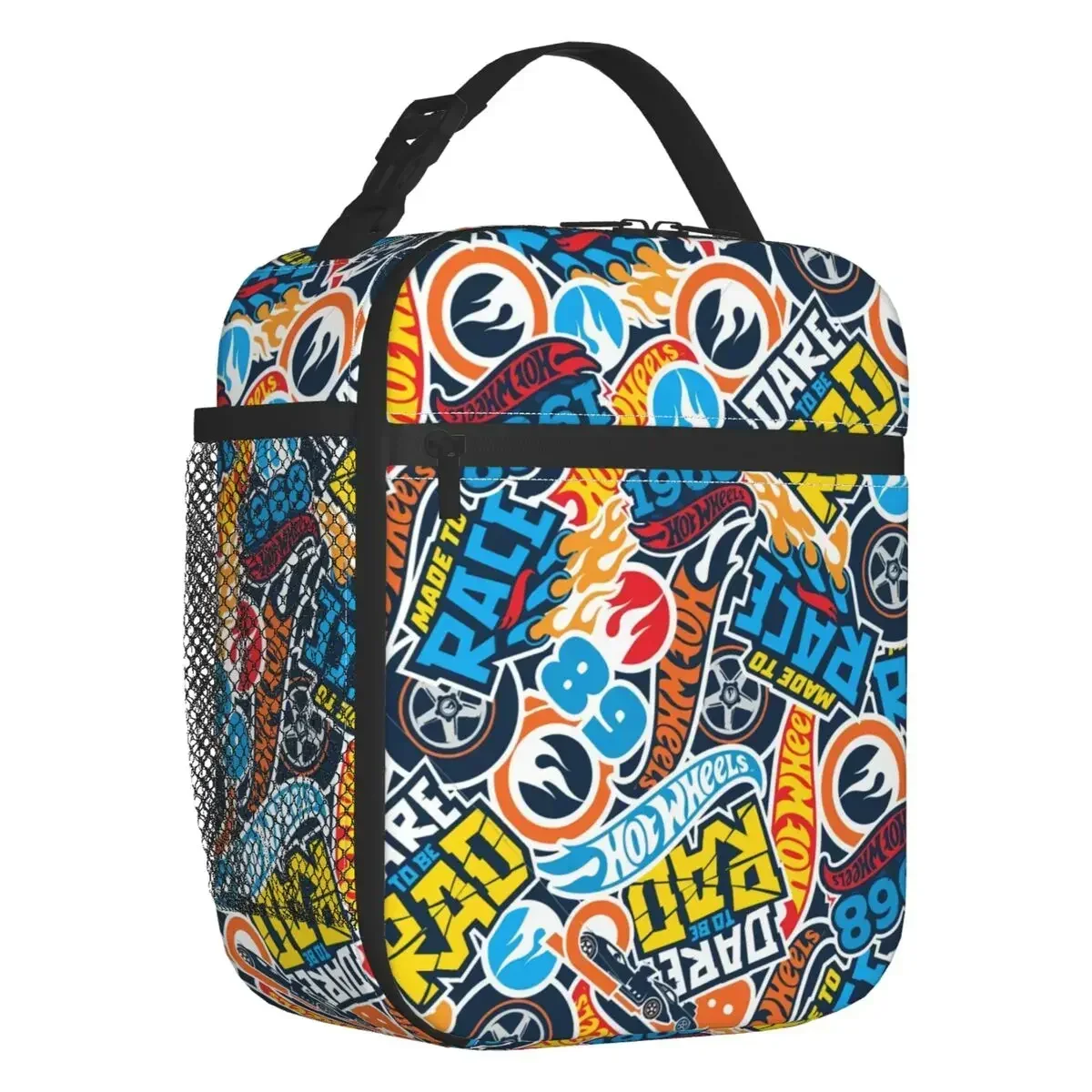 

Custom Hot-Wheels Sport Car Lunch Bag Men Women Thermal Cooler Insulated Lunch Box for Children School