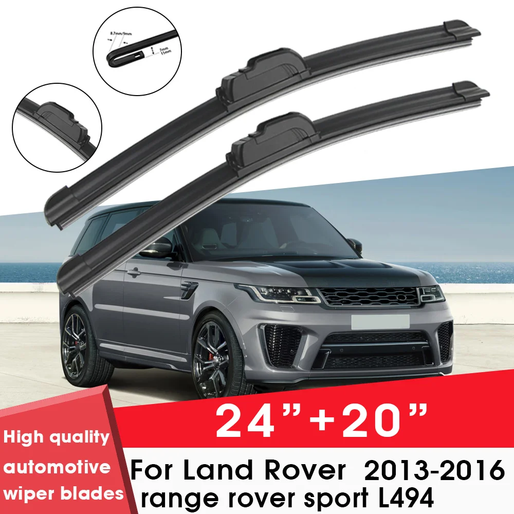 

Car Wiper Blade Blades For Land Rover range rover sport L494 2013-2016 24"+20" Windshield Windscreen Clean Rubber Cars Wipers