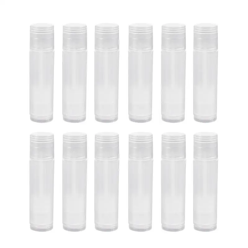 Lip Balm Tubes Tube Containers Empty Gloss Lipstick Plastic Mini Caps Diy Filling Tray Round Container With Pouches