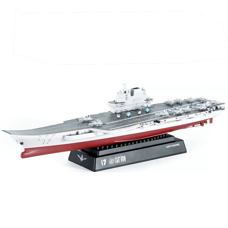 1/700 China Shandong Schip Vliegdekschip Model Kit Marine Slagschip Diy Hand-Geassembleerde Schip Model Kit Speelgoed Geschenk Gekleurde Versie