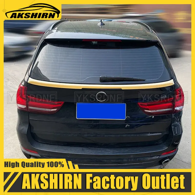 For BMW X5 F15 New High Quality ABS Glossy Black / Carbon Fiber Look Rear Middle Spoiler Top Wing 2014 2015 2016 2017 2018