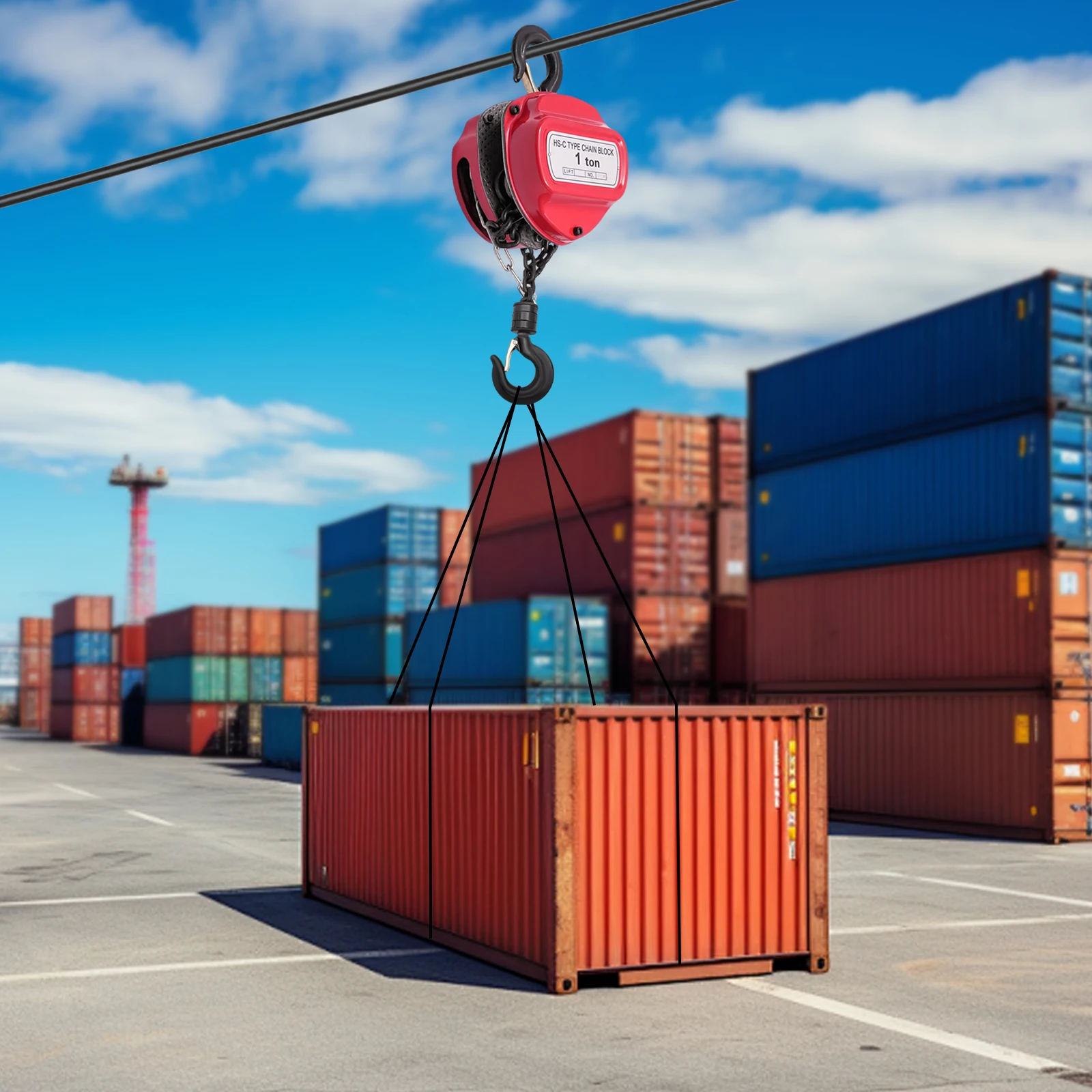 Wciągnik łańcuchowy 4M 1T Ręczny wciągnik ręczny Stalowy wciągnik łańcuchowy Garaże, magazyny