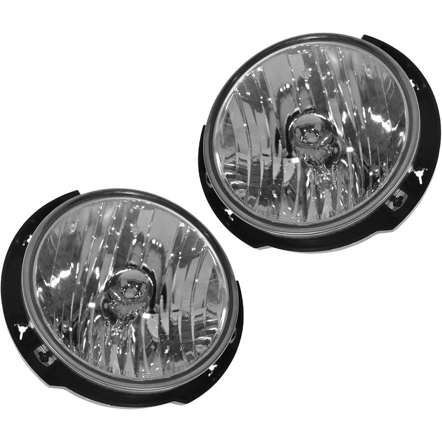 

Driver and Passenger Side Headlight Assembly Set for 20072017 Jeep Wrangler and 2018 Wrangler JK with Enhanced Brightness and D