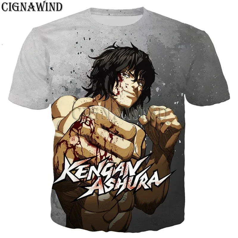 Popular Anime Kengan Ashura T Shirt Men/women 3D Printed T-shirts Casual Harajuku Style Tshirt Streetwear Tops