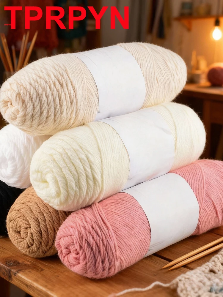 200 g 1 Stück Milch-Baumwollgarn, superweich zum Stricken und Häkeln, Stricklinie, Decken, Pullover, Mütze, Schuh, Häkeln, Amigurumi-Faden – Detail 14