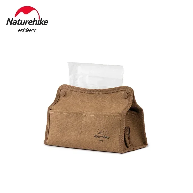 Naturehike Canvas Tissue Storage Box Outdoor Camping Picnic Ultralight Antifouling Waterproof Pumping Paper Box Car Home Storage