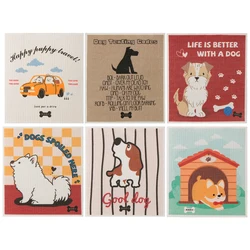 3/6pcs/set, Cartoon Swedish Kitchen Dish Cloths, Dishwashing Cloth, Multifunctional Cleaning Towel, Household Rag
