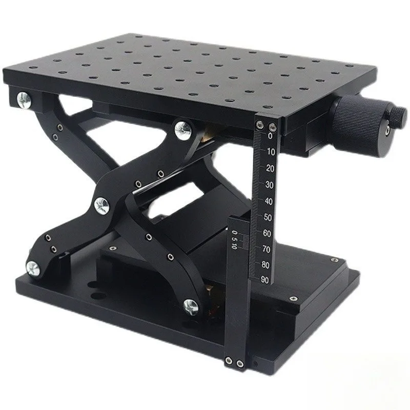 Z Axis Scissor Manual Lift Table High Load Capacity For Optical Experiment And Precision Positioning