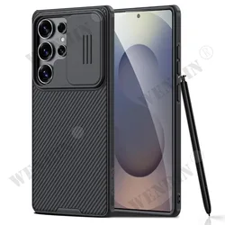 Case Voor Samsung Galaxy S25 S24 Ultra Plus CamShield Pro Magnetische Slide Camera Case Achterkant Bescherming Cover Capa Fundas