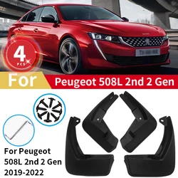 For Peugeot 508 2nd 2 Gen 2019 2020 2021 2022 Mud Flaps Front Rear Mudguards Splash Fender Wheels Guard Car Accessories