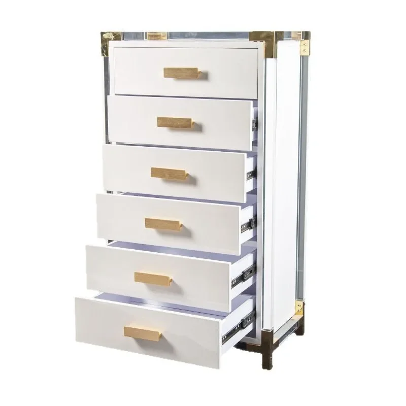 Acrylic storage cabinet Multi-layer Polished locker against the wall Living room drawer cabinet