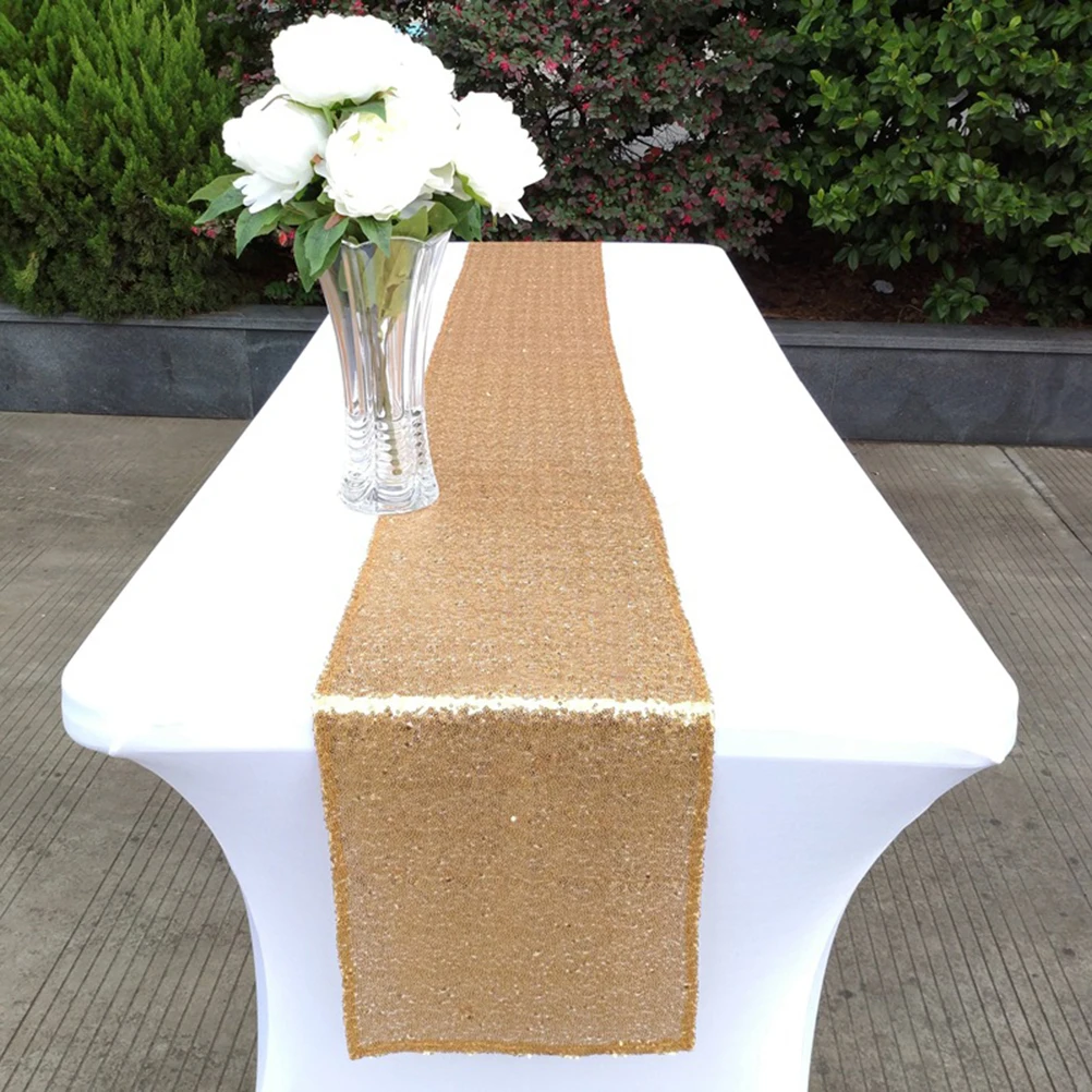 

Sequin Table Rectangular Wedding Party Banquet Christmas Decor Reusable Table Runner For Party Overlay Tablecloth
