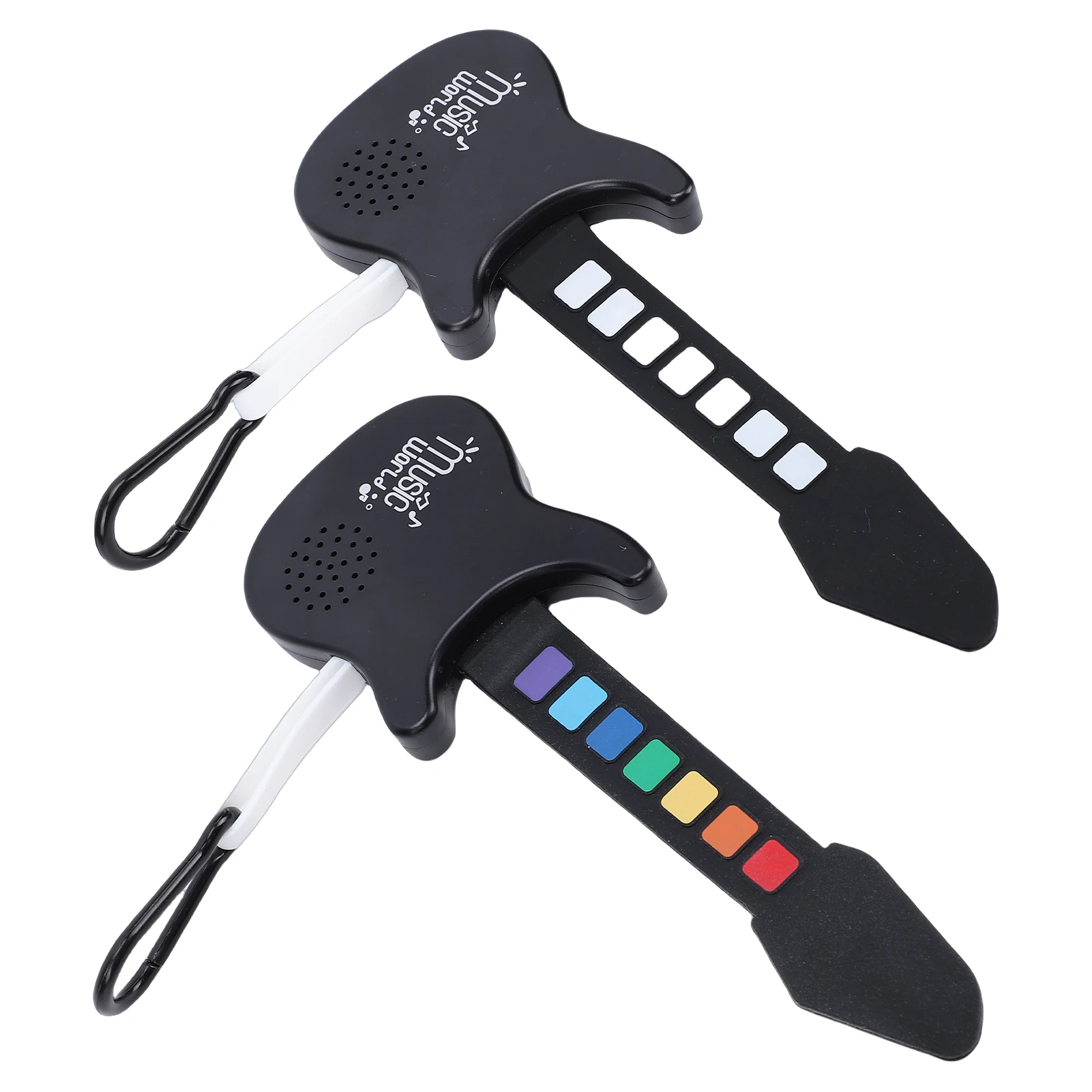 Mini Guitarra de Juguete, Llavero de Piano de Dedos, Modelo de Guitarra de Silicona Plegable y Portátil con Chips de Sonido, Reproducible para Niños y Adultos, Instrumento Musical