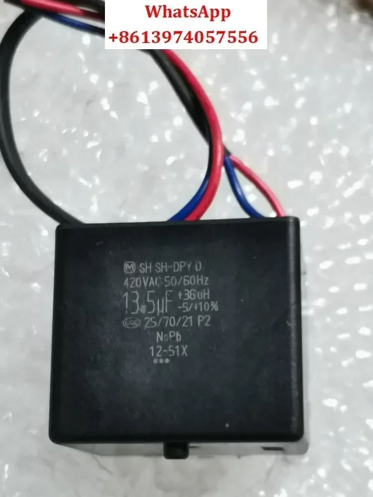 Condensador para lavadora SH-DPYD 13.5UF420V DC, condensador de arranque para lavadora