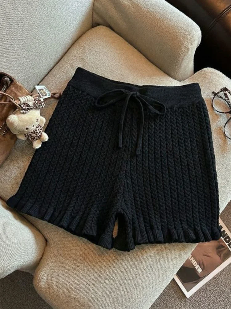 Matte Sle Damen-Freizeithose, Frühling 2026, neue All-Match-elastische Taille, Knoten, Dstring, weich, Orts