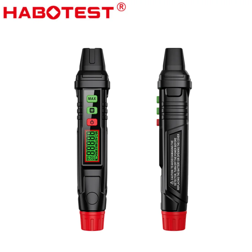 HABOTEST Pen‑Type Digital Moisture Meter 0.0‑58.0% Wood Cement Brick Humidity Detector Wall Timber Moisture Content Tester Tool