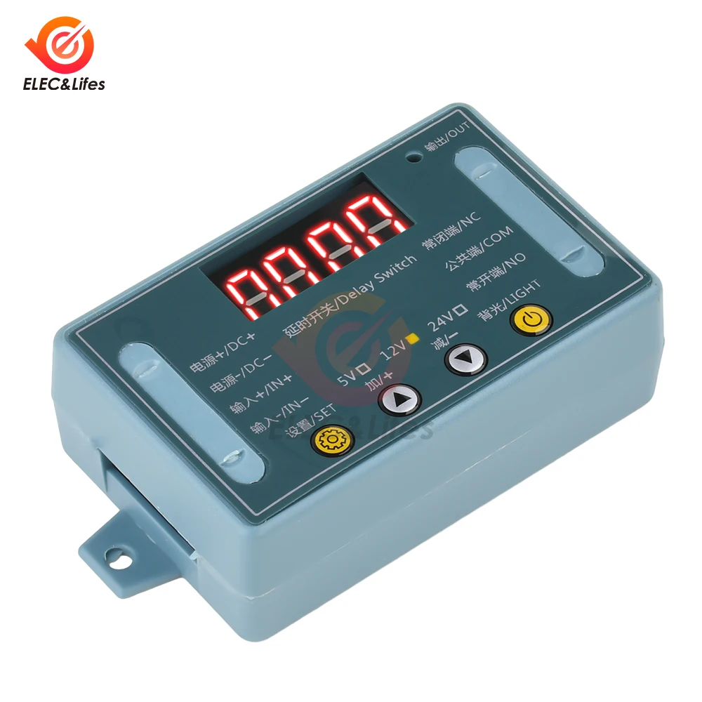 DC 5V 12V 24V LED Light Digital Time Delay Relay Trigger Cycle Timer Delay Switch Circuit Board Timing Control Module Smart Home