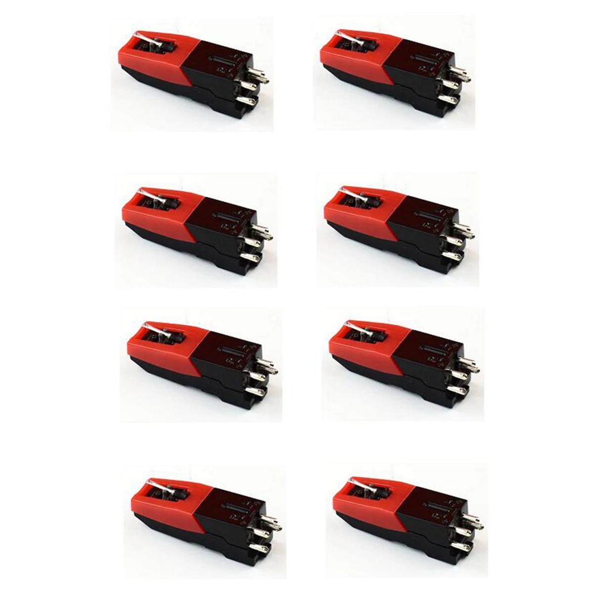 8 Uds tocadiscos de aluminio aguja de diamante para tocadiscos LP cartucho de cerámica Phono caliente