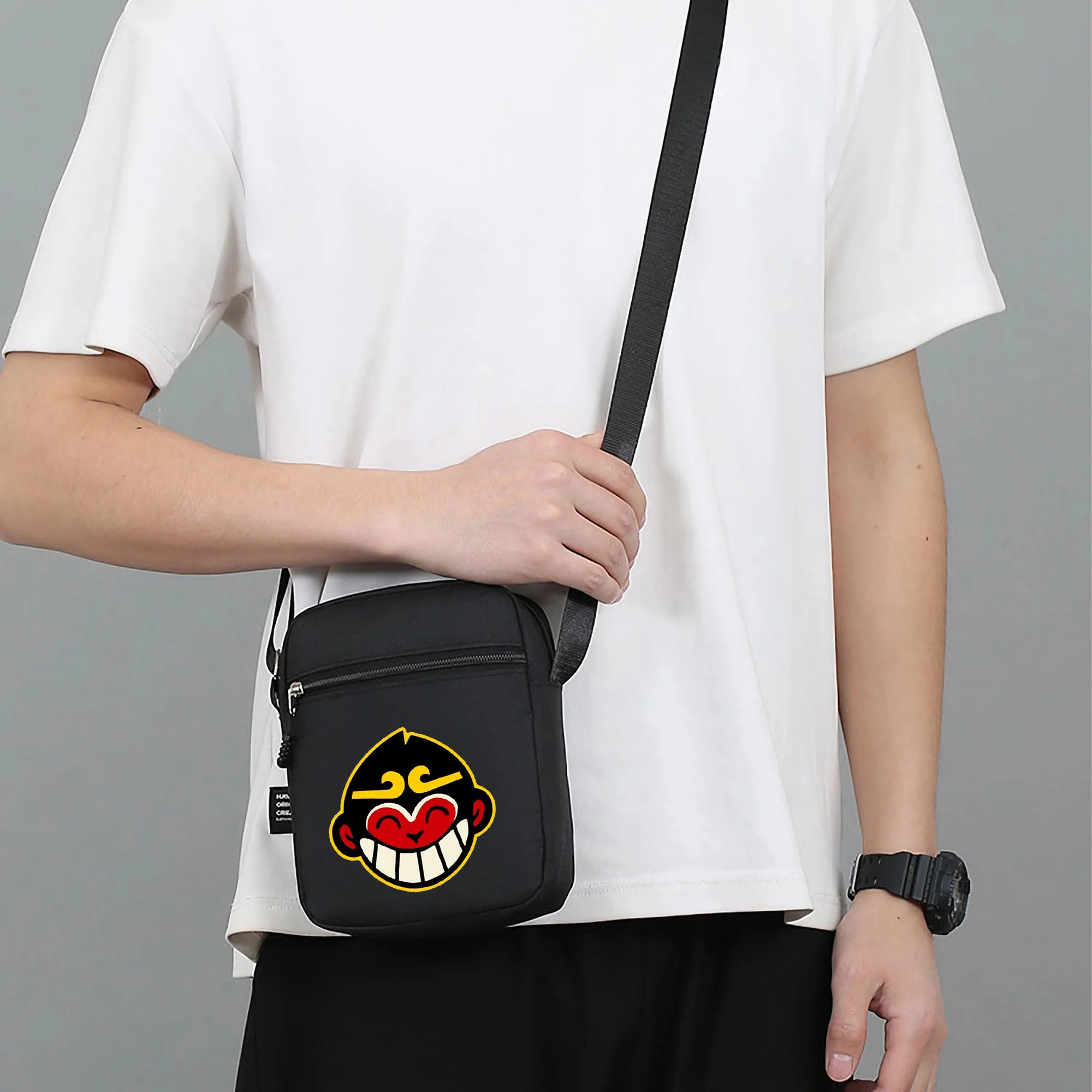 Sun Wukong Car Pattern Mini Oxford Crossbody Bag Shoulder Bag Adjustable Shoulder Strap Perfect for Outings or Daily Commuting