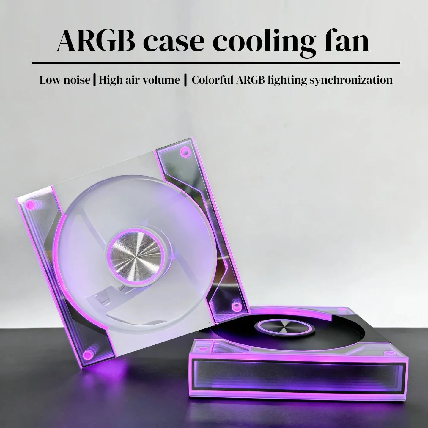

120mm ARGB gaming computer cooling fan, with large airflow, ARGB lighting synchronization, and vibrant colors（Forward Blade）